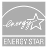 Gray Energy Star logo symbolizing energy efficiency in commercial roofing and large-loss restoration.