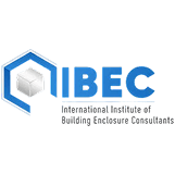 IBEC logo with blue hexagon and cube, plus commercial roofing and large-loss restoration text.