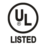 UL Listed certification mark indicating approved safety for commercial roofing and large-loss restoration.